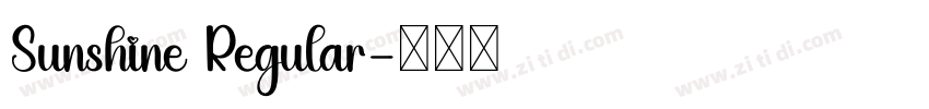 Sunshine Regular字体转换